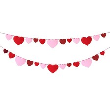 Felt Heart Garland for Valentines Day Decor No DIY for Valentine Decorations ...