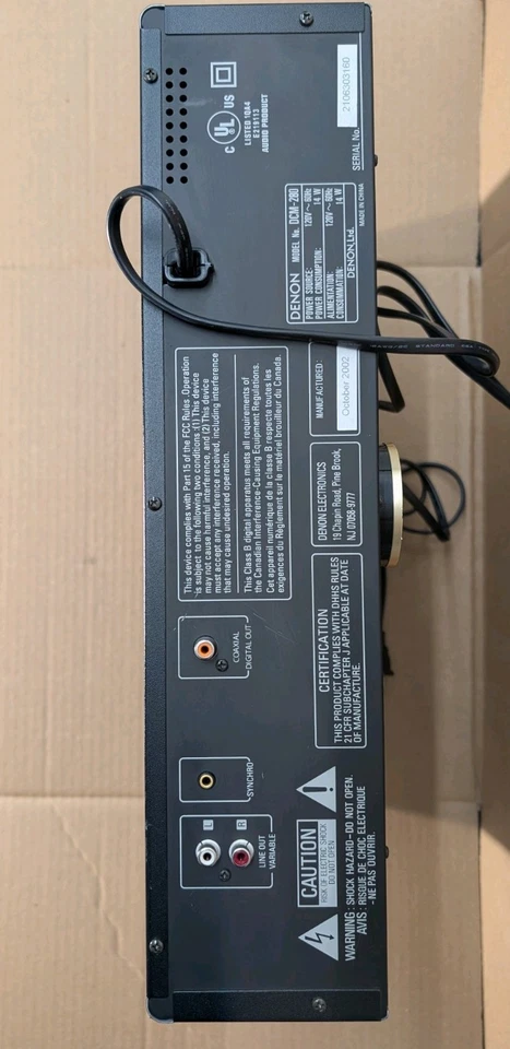Cambiador de reproductor de CD/MP3 de 5 discos Denon DCM-280, probado, sin control remoto Foto 3 de 4