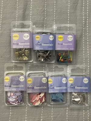 #ad #ad JoAnn scrapbooking Metal Brads Assortment Multi Color $2 each $2.00