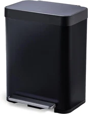 Home Zone Living 13 Gallon Large Capacity Kitchen 13 Gallon, Matte Black 