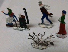 Vintage Heinrichsen German Flat Lead Figure Made In Germany Lot Of 4