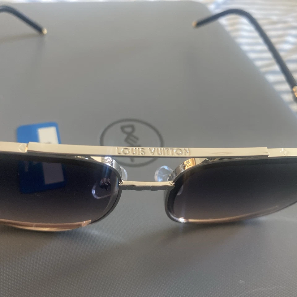 Lv Square Sunglasses Silver Frame - Image 4 of 4