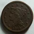 1844-P Large Cent — photo from another recent sale