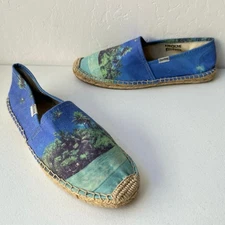 Soludos x We Are Handsome Flats Women's Size 7 Blue Espadrilles Tropical Island