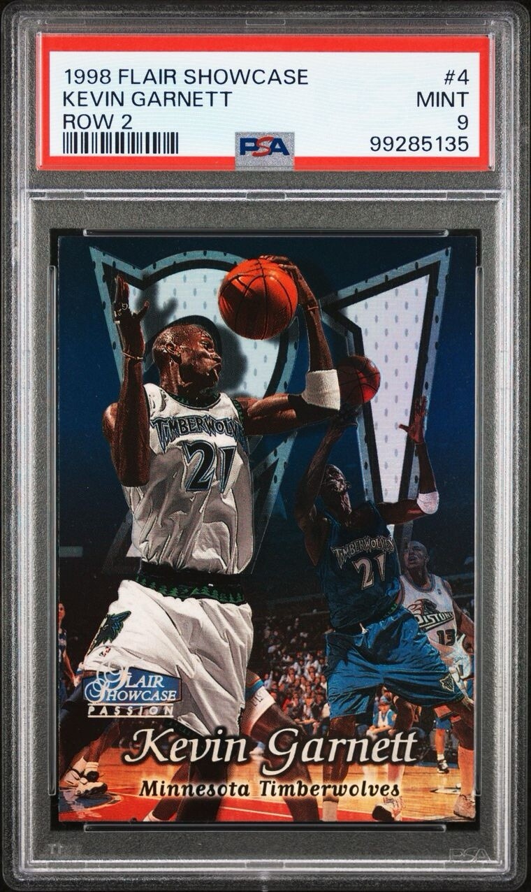 1998-99 Flair Showcase - Row 2 #4 Kevin Garnett PSA 9