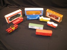 Vintage HO Scale Train lot boxcar caboose tanker hopper rail cars lot 2