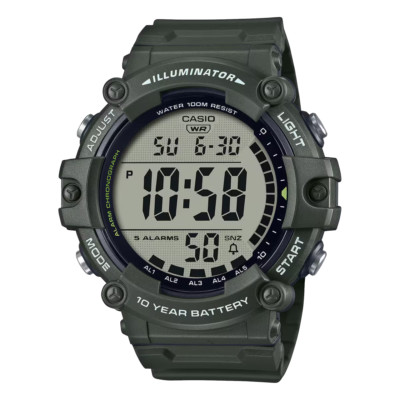 Casio AE-1500WHX-3AV Digital Watch WR100 10 Year Battery Alarm LED Illuminator
