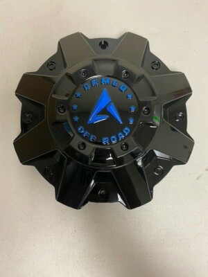 Armed Off Road C-051  C-051-5 Gloss Black w/ Blue Star Wheel Center Cap