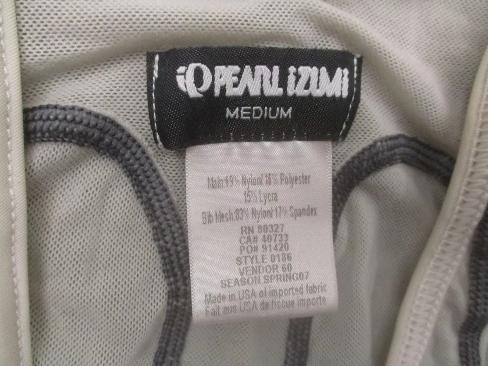 pearl-izumi mesh inner pad compression cycling bib shorts