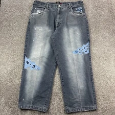 Vintage Y2k New Orleans Hornets Jeans Mens 40x30 UNK NBA Basketball Wide Baggy