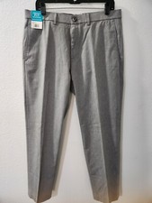 NWT Haggar Men's Premium No Iron Straight Fit Perfect Fit Waist Gray Pants 34x30