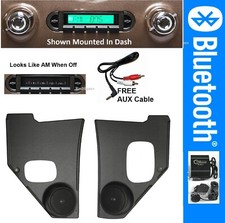 1955-1959 Chevy Truck Bluetooth Radio Stereo Kick Panels W Speakers 630-bt-kp