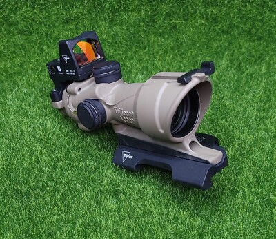 Trijicon ACOG 4x32 ECOS Scope Amber .223 Crosshair & 3.25 MOA RMR