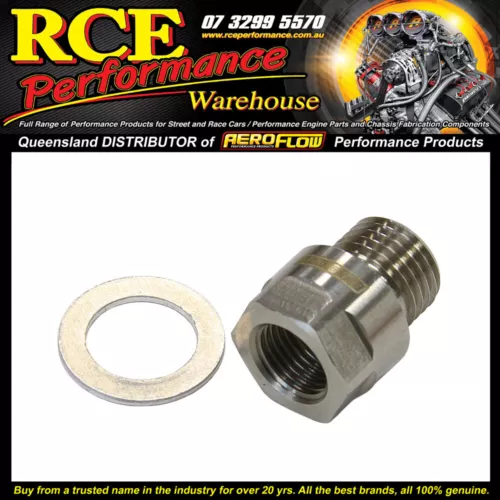 Aeroflow AF912-M12-02SS Metric Pipe Reducer M12 x 1.5 to 1/8" - Stainless