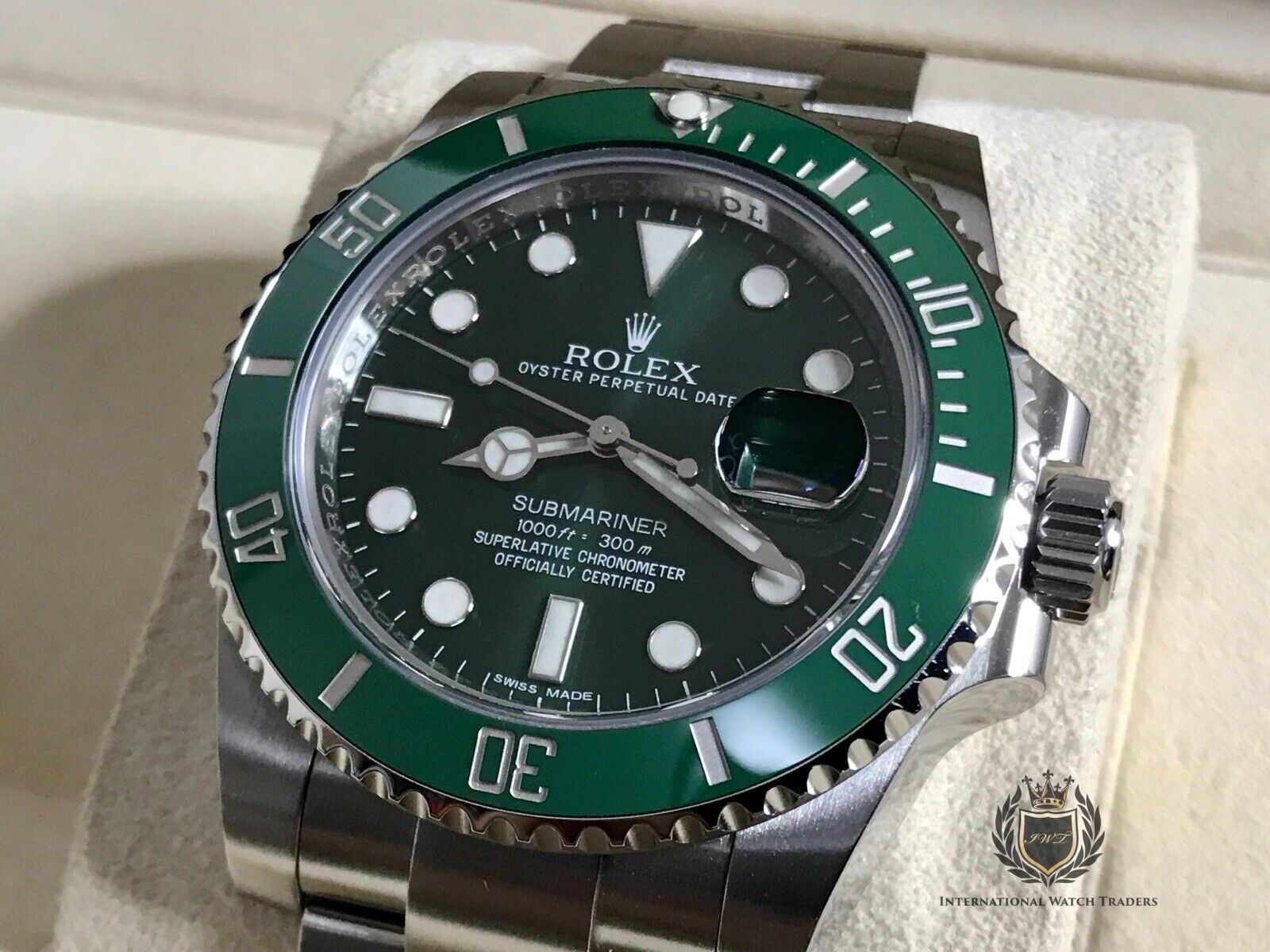 Rolex Submariner Date Hulk 40mm 116610LV Green Dial for $16,225