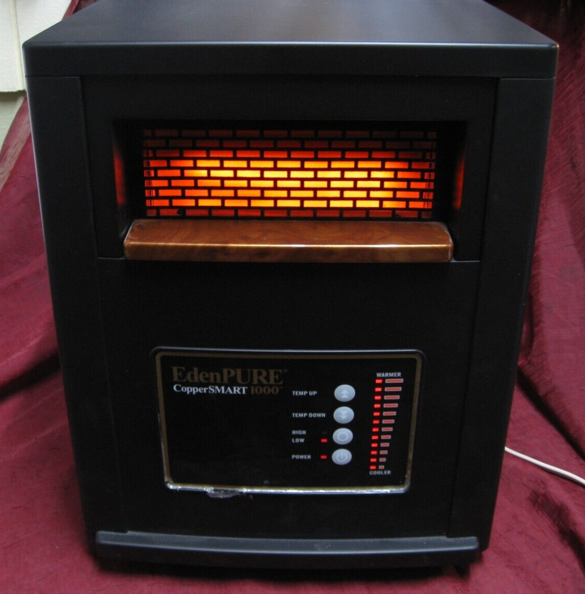 EdenPURE CopperSMART 1000 Electric Infrared Heater Black A5551/RPE