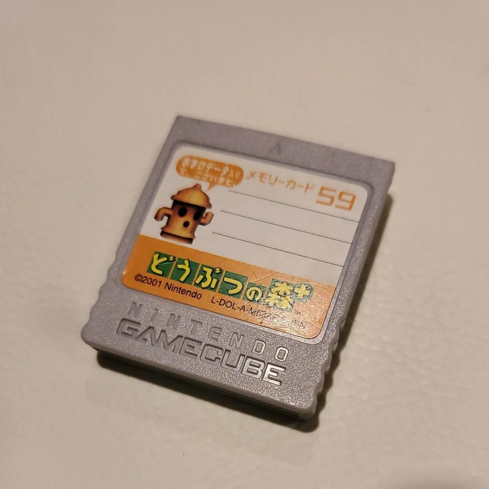 Original Oficial Animal Crossing Pegatina Nintendo Gamecube Tarjeta de Memoria 59 DOL-008 Foto 2 de 3