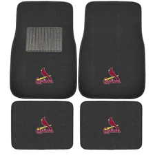New MLB St. Louis Cardinals Car Truck Front Rear Back Carpet Floor Mats Set