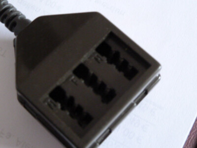 Telefon Adapter RJ-45 Stecker auf  TAE Buchsen N/ F/ N