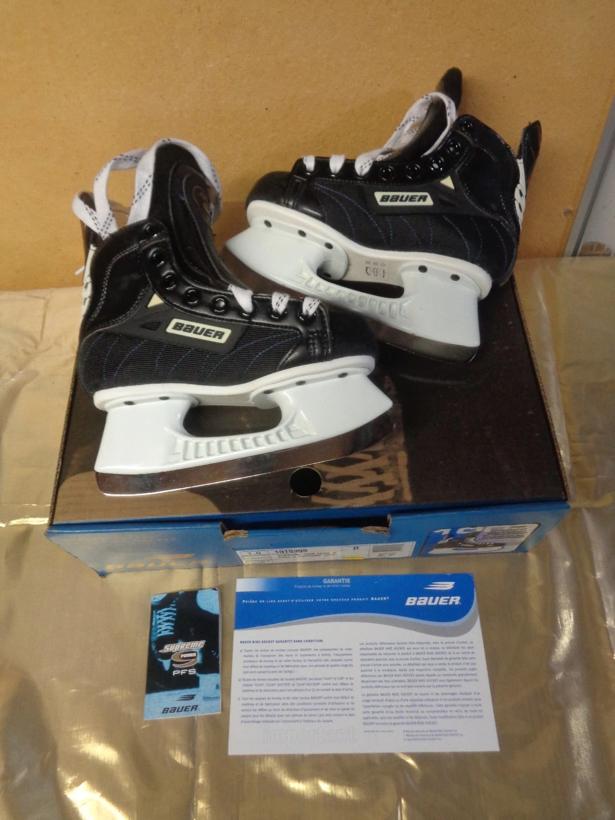 Patins de hockey sur glace junior Bauer Supreme 1000 1D / chaussure taille 2 largeur D