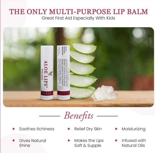 Forever Living Aloe Vera Lip Balm With Jojoba 4.25g Each Sticks. - Picture 3 of 24