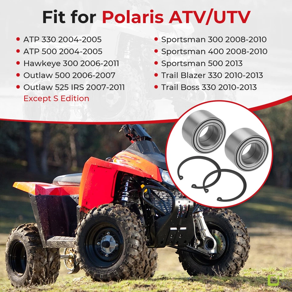 Rodamientos de rueda delantera para Polaris Sportsman 300 400 450 500 570 600 700 800 ACE Foto 4 de 4