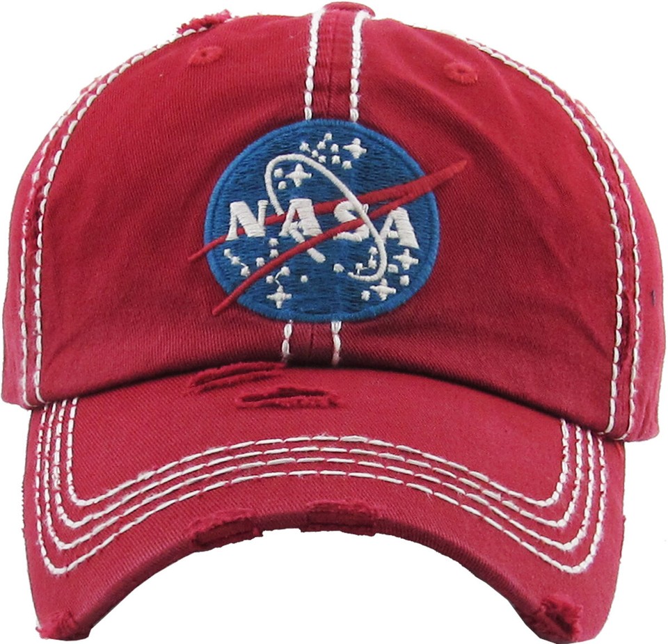 Cappello Camionista NASA Worm Insignia – Nero/Bianco – Berretto Baseball Regolabile