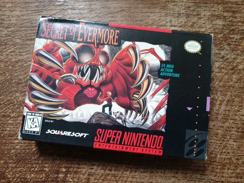 SNES SUPER NINTENDO - SECRET OF EVERMORE #RPG USA NTSC CIB *POSTER - Image 2 of 4