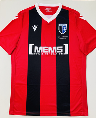 Maillot Domicile Gillingham FC Saison 2020/21 « La Saison Perdue » - Taille M - Marque Macron - Occasion