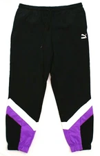 Puma Black Purple White Iconic MCS Track Pant Mix Men's NWT