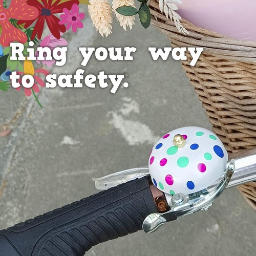 ONIPAX Gepunktete Metall Fahrradklingel Classic Laut Knackig Fahrrad Cruiser Strand Damen - Bild 3 von 6