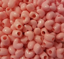 500 pcs Huge Lot of Heart Shaped Plastic Pony Beads Craft Jewelry 9mm x 12mm