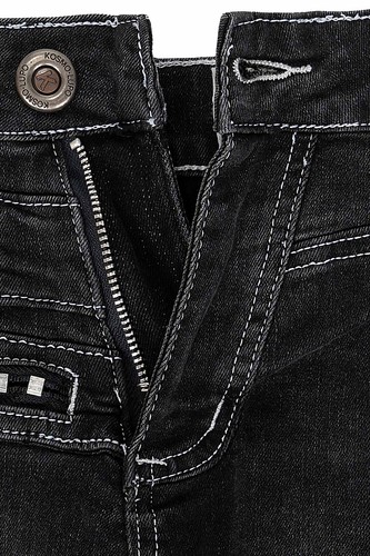 Kosmo Lupo Men's Jeans Unique Regular-Fit White Stitching Studs Patches 5-Pocket - Picture 33 of 33