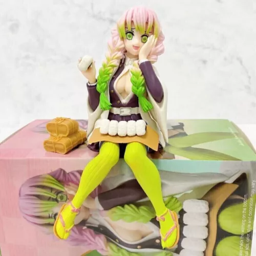 Demon Slayer Mitsuri Kanroji Eat Rice Ball Figure PVC Statue Model Ornament Toys - Picture 4 of 7