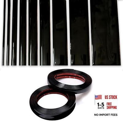 NANSH 16Ft Glossy Black Extra Thick Auto Molding Trim Width: 1-3/16inch [30mm]