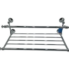 Pottery Barn Mercer Train Rack Bathroom Shelf Chrome