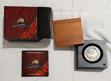 2010 Discover Australia Frilled Neck Lizard Dreaming Ser. Proof Silver Colorized