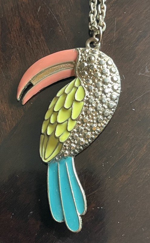 Necklace Long Tropical Colorful Bird