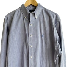 Vintage Ralph Lauren Oxford Shirt Men's Size 16.5-34/35 Blue Yarmouth