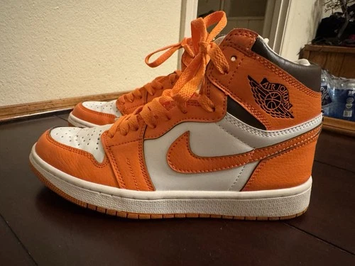 Nike Air Jordan 1 Retro High OG Starfish DO9369-101 Sz 7 Sneakers Orange White