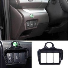Carbon Fiber Headlight Button Frame Cover Trim For Honda Cr-v Crv 2012-2016