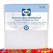 Antimicrobial Waterproof Crib Mattress Pad Hypoallergenic Fitted Baby Protector