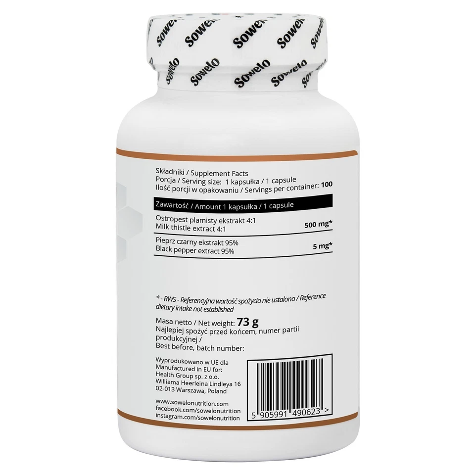 Milk Thistle Extract 500mg with Piperine Vegan capsules | Liver Regeneration - Image 2 of 4