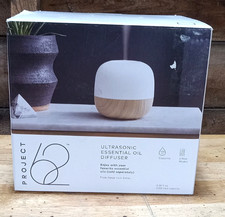 Project 62 White Top Faux Wood Grain Bottom Ultrasonic Essential Oil Diffuser