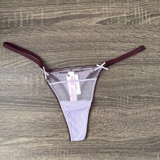 Pink By Victoria s Secret, Small Purple, Sheer Mesh Thong Panties