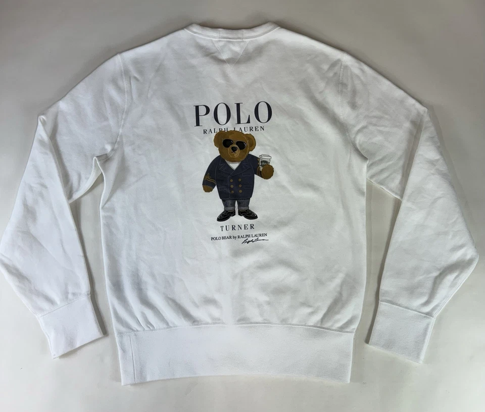 NUEVO SIN ETIQUETAS Polo Ralph Lauren Para Mujer Polo Oso Algodón Sudadera Talla S Foto 2 de 4
