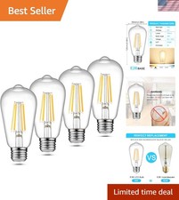 Energy Efficient Vintage LED Edison Bulbs - Non-Dimmable - Warm White 2700K