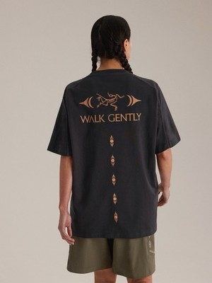 トップス 25ss Arc'teryx Walk Gently CottonT-Shirt Arcteryx Walk Gently Cotton Cedar Black Bark SS Size small Model