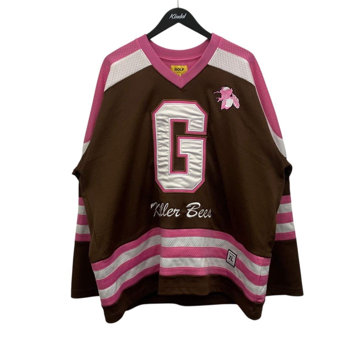 希少美品GOLFWANGゴルフワンセーター サイズM オリーブピンク GOLF WANG T-Shirt Brown XL Mesh Killer Bees Hockey Jersey Pink
