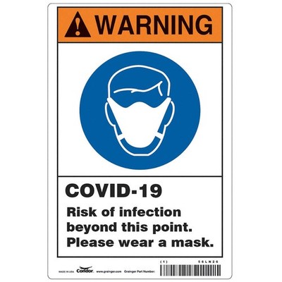 CONDOR HWW310P1410 Sign,Polystyrene,,10'' H,,14'' W 56LN26